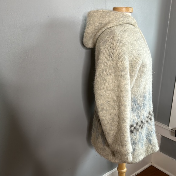 ❄️ VTG 80’s Iceland wool 100% lined full zipper hooded sweater - Picture 2 of 9